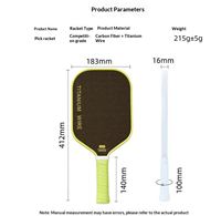 Paleta de Pickleball de Fibra de Carbono OEM al por Mayor con tu Marca, Borde Reforzado de TPU Amarillo para Uso Comercial y de Club