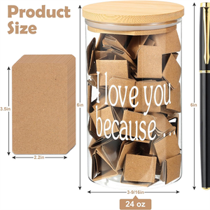 Barattolo di Note d'amore colorato diretto dalla fabbrica di Shanghai ti amo perché barattolo con 100 biglietti - Product Image 3
