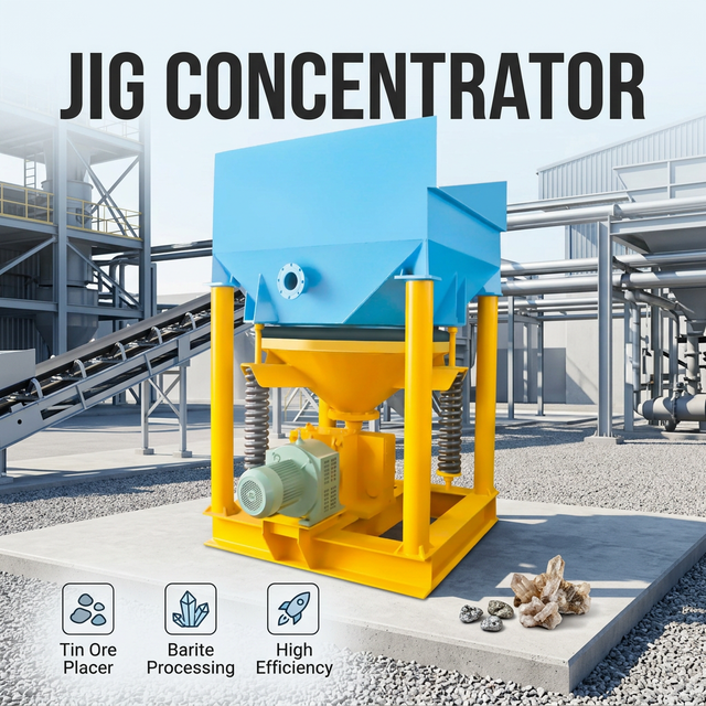 PLC Controlled Jig Concentrator High Accuracy Gravity Mineral Separator 15-35t/h for Tin Tungsten Antimony Ore Processing