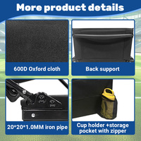 Siège de stade pliable portable en tissu Oxford avec coussin de siège en éponge confortable, adapté aux matchs de football en plein air