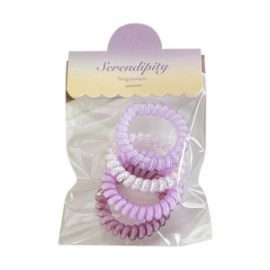 Serendipity - Lazos para el cabello con cordón telefónico, 16,5 x 10 cm, elásticos, de color sólido, para uso diario, accesorios para el cabello para mujer - Product Image 2