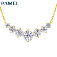 Mode 1.7ct/2.8ct/5ct Moissanite Bijoux de mariage 925 Sterling Silver Moissanite Diamant Pendentif Collier pour les femmes