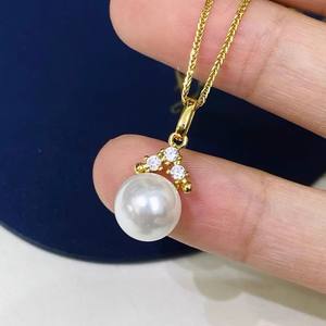 Colgante de Plata S925 31238DIY con Soporte Vacío para Cuentas de 9-10 mm, para Collar de Moda, Accesorios de Perlas DIY - Product Image 2