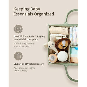 Panier à couches pour bébé, panier de rangement pour chambre d'enfant, <span class=keywords><strong>sac</strong></span> fourre-tout portable pour table à <span class=keywords><strong>langer</strong></span> ou voiture - Product Image 3