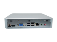 Mini PC Tanpa Kipas Intel Quad Core 4K 60Hz DDR4 RAM RS232 SSD Untuk Bisnis Windows 10/11/Linux