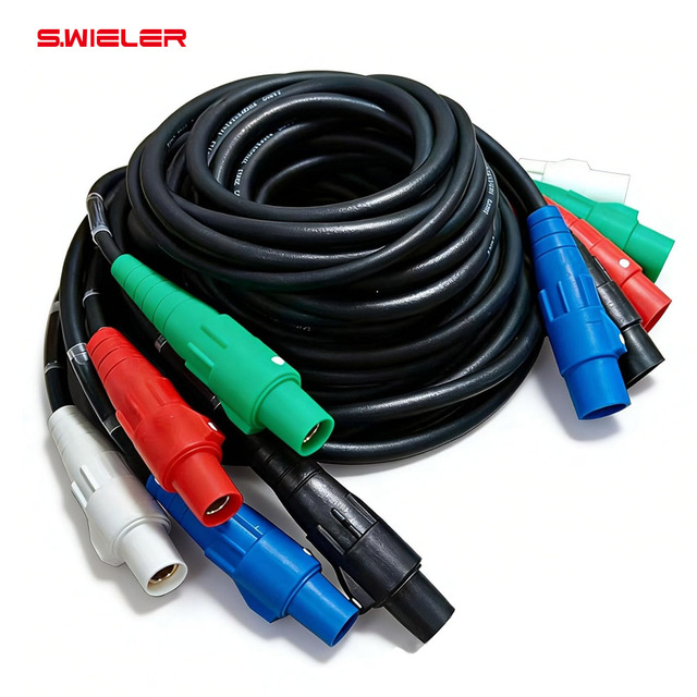Industrial Camlock Extension Cord 400A Copper Wire Gauge 3/0 4/0-AWG Stage Lighting American Generator Distributor Power Cable