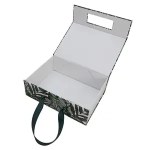 Customise Luxury Box Hand Bag Custom Logo Luxury For Magnetic Handbags Wedding For Guest Gift Box With Handle
