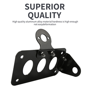 Cadre de <span class=keywords><strong>Plaque</strong></span> d'<span class=keywords><strong>Immatriculation</strong></span> Universel en Métal, Support de Feu Arrière, Réglable, pour Moto - Product Image 4