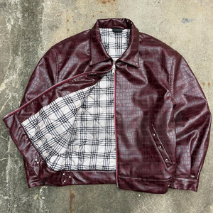 Chaqueta <span class=keywords><strong>de</strong></span> Motociclista Personalizada con Cremallera, Estilo Urbano, Acolchada, <span class=keywords><strong>de</strong></span> Cuero Sintético, para Hombre - Product Image 2