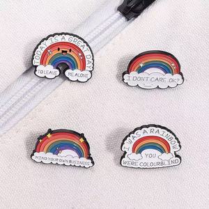 Vui Vẻ Phim Hoạt Hình Cầu Vồng Loạt Kim Loại Trâm Pin-Sáng Tạo Bảng Chữ Cái Thiết Kế Hợp Kim Trâm Cho Trang Phục Độc Đáo Phụ Kiện - Product Image 4