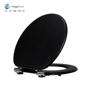 OEM ODM Luxury <strong>Black</strong> <strong>Wood</strong> Grain Molded <strong>Wood</strong> <strong>Toilet</strong> <strong>Seat</strong> Soft Close Quick Release Easy Clean Universal Oval WC <strong>Seat</strong> for Hotel - Product Image 1