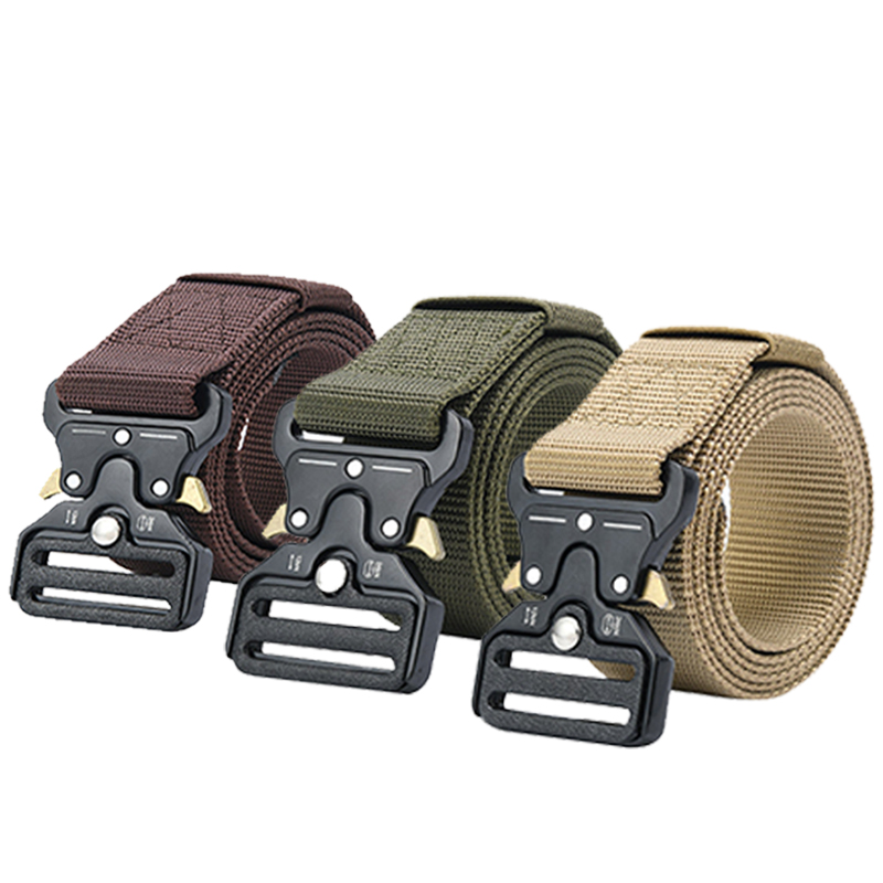 Универсальный наружный Нейлоновый Регулируемый тактический ремень 125 см с логотипом на заказ от производителя