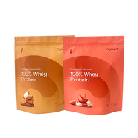 Suppléments pour le sport personnalisés 250g 500g 1kg emballage en poudre de protéine de lactosérum sacs en feuille d'aluminium Doypack Ziplock