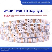Bande LED adressable RGB DC12V WS2815 MT16703 5050 SMD 30-144 LED avec reprise de point de rupture pour éclairage d'ambiance de salle de jeu
