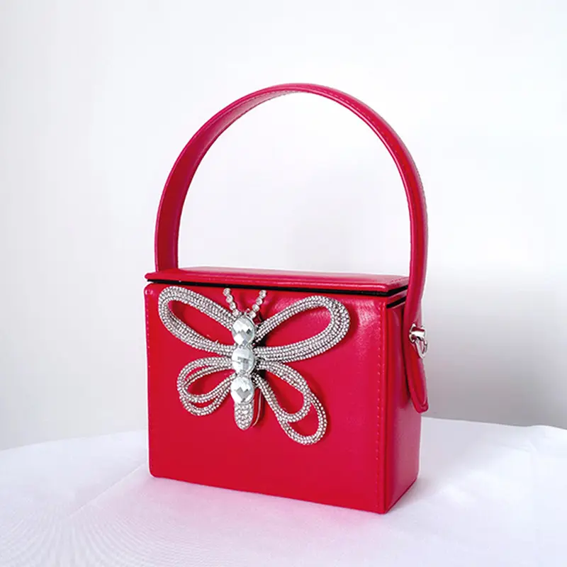 New fashion handbag butterfly accessories crossbody bag PU women casual daily bag