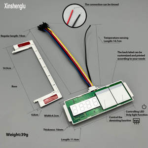 <span class=keywords><strong>12V</strong></span> 5A 60W Pantalla de temperatura de tiempo Desempañador Espejo de memoria CCT Luz LED delgada Sensor táctil Interruptor atenuado - Product Image 2