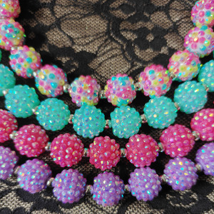 Cuentas acrílicas de 16mm de colores pastel para collar, cuentas de <span class=keywords><strong>chicle</strong></span>, cadena para perro, joyería para mascotas, cuentas de plástico, accesorios para collares de gatos y perros - Product Image 2