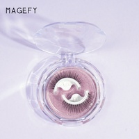 MAGEFY Faux cils auto-adhésifs Oeil de chat Bande complète de cils auto-adhésifs en soie Faux cils