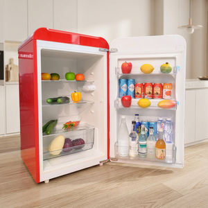 Réfrigérateur à boissons rétro mini ODM, 140L, à porte unique, à froid direct, pour bière, idéal pour les petites familles, appartements, camping-cars et hôtels - Product Image 1