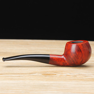 Muxiang Briarwood Smoking Pipe Bent Shape 9mm Tenon Joint Handmade Tobacco Pipe Solid Wood Pipe - Product Image 3