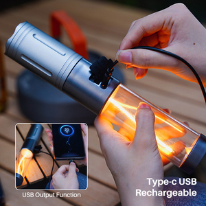 Đa chức năng sạc Led đèn pin ngoài trời Zoom <span class=keywords><strong>Torch</strong></span> ánh sáng cho đi bộ đường dài khẩn cấp di động cắm trại đèn lồng không thấm nước - Product Image 5