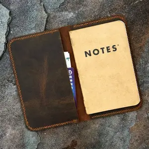 Manufacture Personalized leather cover field notebook for pocket size