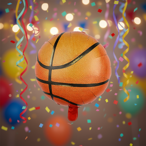 Ballon en feuille métallique de basketball 45 cm pour la décoration de fêtes d'enfants, événements et célébrations - Product Image 3
