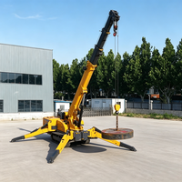 Grue araignée Tonlita 5 tonnes, commande à distance, mini-grue araignée hydraulique pour la construction