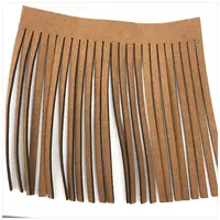 Grosir Mewah Fringe/Menyesuaikan Kulit Panjang Fringe/Rumbai Hiasan untuk Gaun, Tas Pakaian dan Furniture