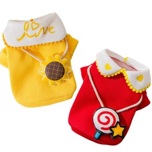 Vêtements de printemps pour animaux, 5 pièces, <span class=keywords><strong>pull</strong></span>, vêtements de vacances, chats de dessin animé mignons, jambes - Product Image 1
