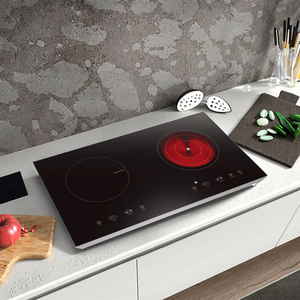 Table de cuisson infrarouge et à induction 2000W+2000W, en céramique avec contrôle précis de la température, brûleurs puissants 2200W+2200W pour une cuisson efficace - Product Image 6