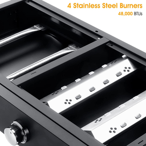 Grills à gaz d'extérieur grade alimentaire 4 brûleurs gril au propane <span class=keywords><strong>plancha</strong></span> gaz <span class=keywords><strong>plaque</strong></span> plate gril à vendre - Product Image 4