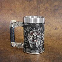 Tasses à bière de la mort en acier inoxydable MBA02 Angel Demon Scythe Handle Drink Cup As Halloween Horrible Tankard