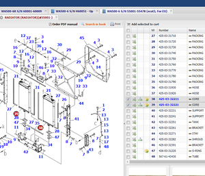 Радиатор в сборе правый левый 425-03-32211 425-03-32212 для фронтального погрузчика WA500-6 WA500-6R - Product Image 6