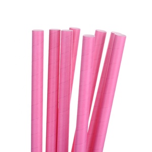 Paille à boire jetable en papier rose, papier de Protection de l'environnement innovant, prix incroyable - Product Image 3