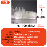 Fuente Flotante Moderna para Paisajes Urbanos, Sistema de Agua Danzante para Exteriores, Cascada Decorativa