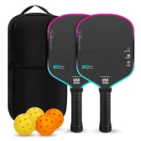 Raquette de pickleball à structure alvéolée à contrôle équilibré, couche de carbone premium, pour entraînement et matchs