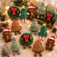 Porte-clés en peluche de Noël, mascotte décorative, accessoires de sac cadeau, breloques, porte-clés en peluche pour la décoration intérieure