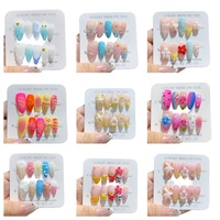 Vente flash : 10 faux ongles réutilisables en ABS acrylique, motif carré amande, couverture complète, pose rapide avec colle pour les doigts