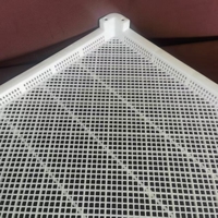 Plateau de séchage en maille plastique empilable pour coins, en PEHD 100% vierge, ventilé, pour congélation et applications alimentaires