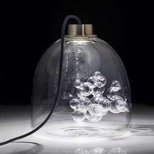 Venta caliente Bola de burbuja de cristal candelabro iluminación comedor bar moderno Simple pequeña luz colgante - Product Image 5