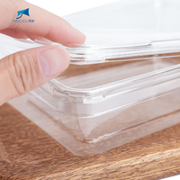 Conteneurs alimentaires rectangulaires en plastique PET de qualité alimentaire avec couvercles à charnière pour le déjeuner, les nouilles, le pain, les biscuits, les gâteaux, les sushis, les salades - Vente en gros usine