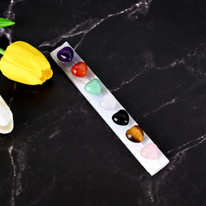 Bâton de Sélénite Naturelle en Gros, Bâtonnet de Pierre Gemme Cœur 7 Chakras, Cristal Énergétique de Guérison pour la Décoration Intérieure - Product Image 1