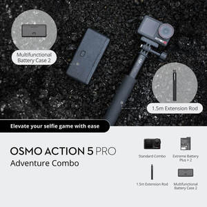 กล้องแอคชั่น D Ji <span class=keywords><strong>Osmo</strong></span> Action 5 Pro ADVENTURE Combo - <span class=keywords><strong>4K</strong></span>/120fps กันน้ำพร้อมเซ็นเซอร์1/1 3นิ้ว - Product Image 1