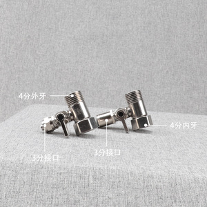 Vanne à boisseau sphérique en acier inoxydable, connecteur en T à 2 ou 3 voies, raccord rapide, accessoire pour purificateur d'eau - Product Image 2