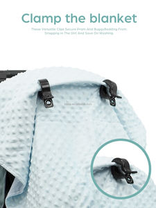 คลิปหนีบรถเข็นเด็ก2ชิ้นตัวหนีบเพื่อเกี่ยวผ้ามัสลินและผ้าคลุมของเล่นคลิปหนีบผ้าห่มคลิปคลุมเบาะรถยนต์คลิปพลาสติกอเนกประสงค์ - Product Image 4