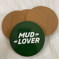 Sous-verres ronds en liège écologiques classiques imprimés sur mesure, épaisseur 5 mm, tapis de bureau gravables au laser pour la décoration de bureau
