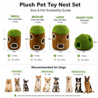 Jouet pour chien en peluche en forme de tanière, couineur, pour jeu de cache-cache, jouet à mâcher pour animaux de compagnie avec animaux amovibles