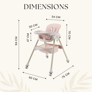 Wholesale 3-in-1 Foldable <b>Plastic</b> Kids <b>Table</b> High Chair Modern Design for Dining Kitchen Bathroom <b>Outdoor</b> & Living Room - Product Image 3