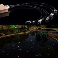 Kit d'éclairage de piscine à fibres optiques LED RGBW IP68 de qualité supérieure, avec gaine noire, pour un effet ciel étoilé dans la piscine
